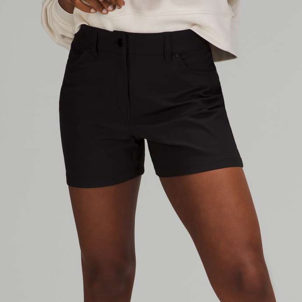 lululemon City Sleek 5 Pocket High-Rise Short 4" Black